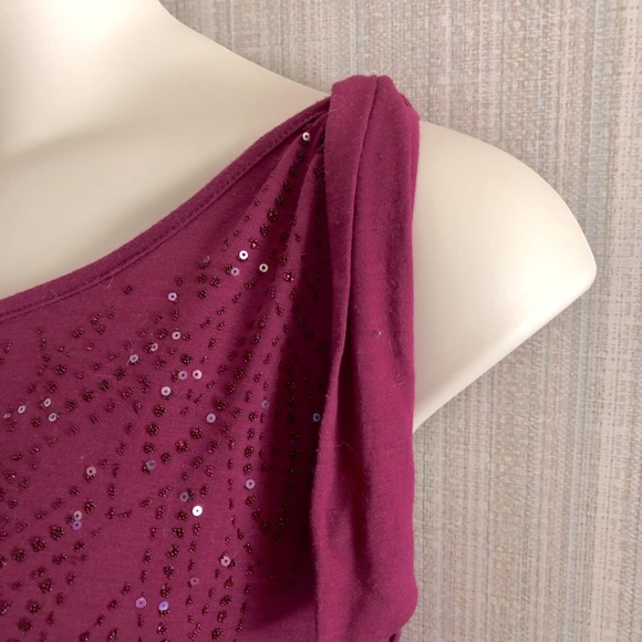 Maurice’s One Shoulder Tie Purple Top - Picture 2 of 8